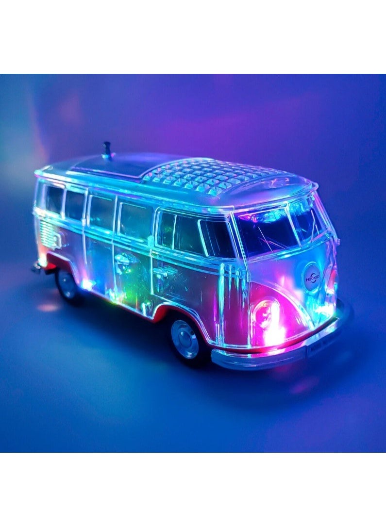 ALLTEC Vintage Camper Van Bluetooth Speaker with FM Radio, USB Playback & LED Lights - Image 4